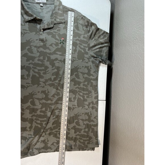 Peter Millar Performance Polo Gray Camo Shirt Logo Mens XL - Picture 6 of 6